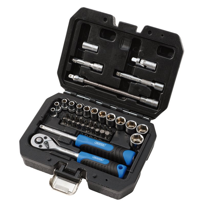 Draper HI-TORQ Metric Socket and Bit Set, 1/4" Sq. Dr. (40 Piece) DRA-24223