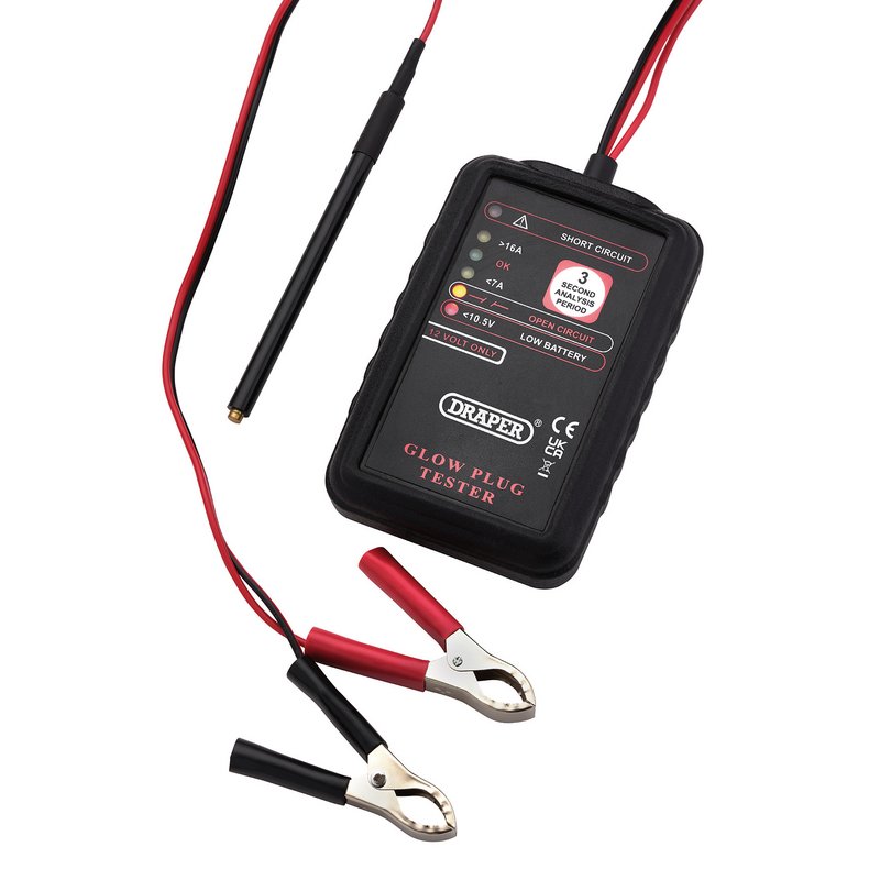 Draper 12V Glow Plug Tester DRA-24706