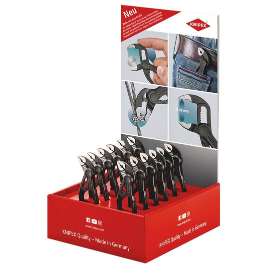 KNIPEX Cobra 00 18 01 V39 Counter Display of 87 00 100 XS Water Pump Pliers, 12 parts, 200mm DRA-25003