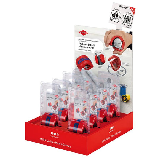KNIPEX BiX 00 18 01 V43 Counter Display of 90 22 10 BK Cutter for Plastic Pipes, 8 parts, 305mm DRA-25005