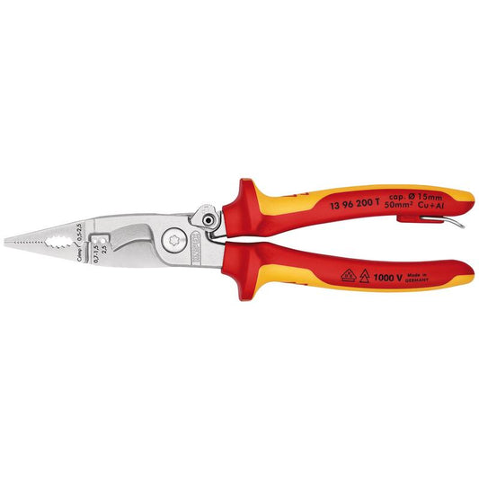 KNIPEX 13 96 200 T BK VDE Pliers for Electrical Installation, 200mm DRA-25221