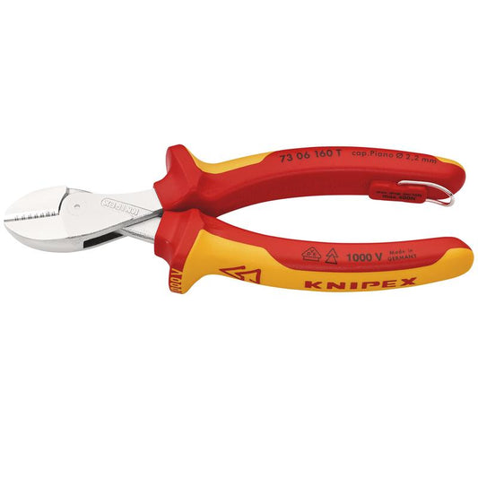 KNIPEX 73 06 160 T BK X-Cut VDE Compact Diagonal Cutter, 160mm DRA-25610
