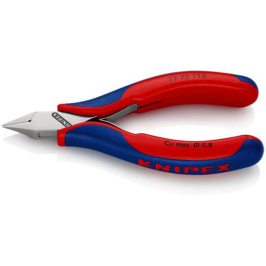 KNIPEX 77 72 115 SB Electronics Diagonal Cutter, 115mm (self-service card/blister) DRA-25635