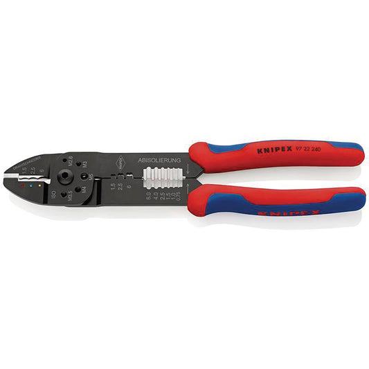 KNIPEX 97 22 240 SB Crimping Pliers with Multi-Component Grips, 240mm DRA-26136