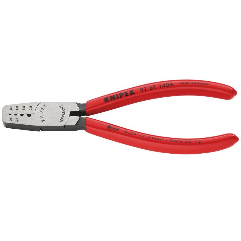 KNIPEX 97 61 145 A SB Crimping Pliers for Wire Ferrules, 145mm DRA-26145