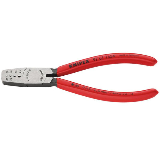 KNIPEX 97 61 145 A SB Crimping Pliers for Wire Ferrules, 145mm DRA-26145