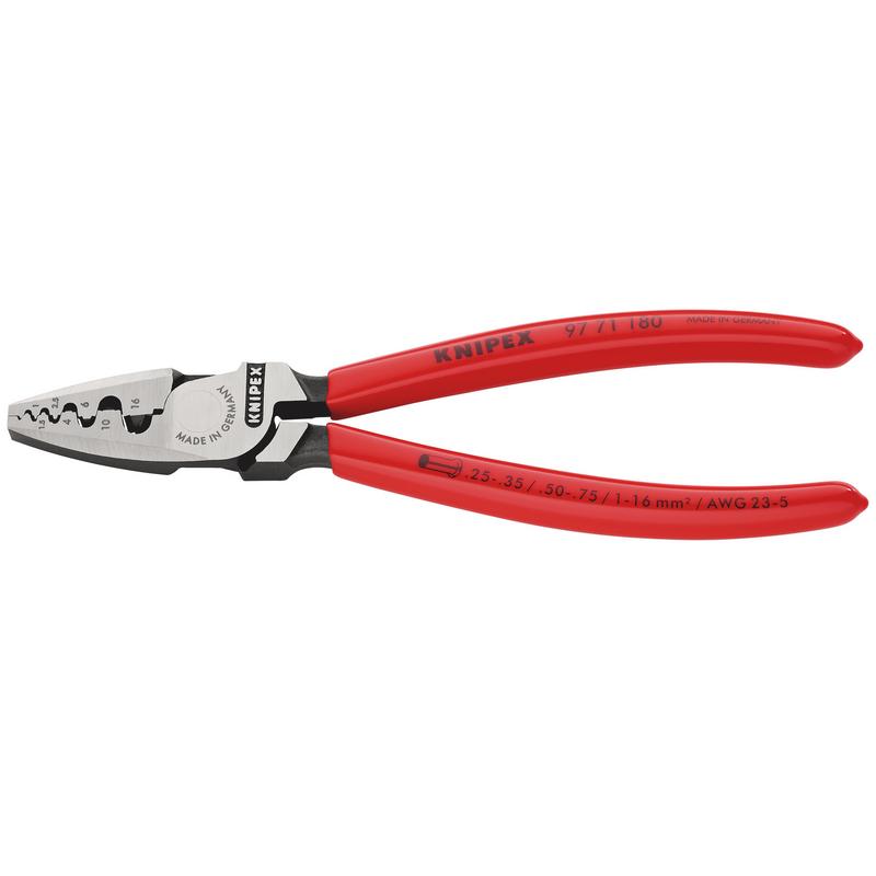 KNIPEX 97 71 180 SB Crimping Pliers for Wire Ferrules, 180mm DRA-26146