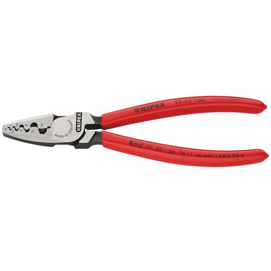 KNIPEX 97 71 180 SB Crimping Pliers for Wire Ferrules, 180mm DRA-26146