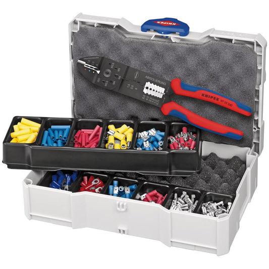 KNIPEX 97 90 25 Crimp Assortment for Cable Connectors, 1 x 97 22 240, 13 Parts, 265mm DRA-26150