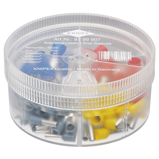 KNIPEX 97 99 907 Assortment Boxes with 100 Insulated Wire Ferrules, 4 parts DRA-26153