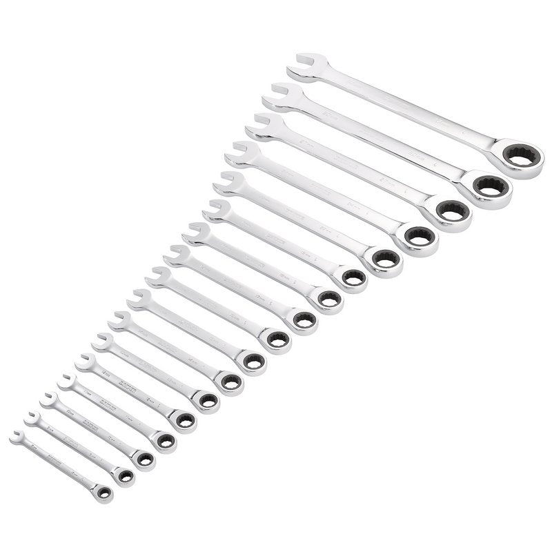 Draper HI-TORQ Metric Ratchet Combination Spanner Set (17 Piece) DRA-27691