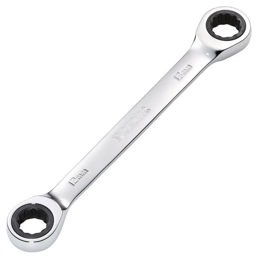 Draper HI-TORQ Metric Double Ratchet Ring Spanner, 12 x 13mm DRA-27737