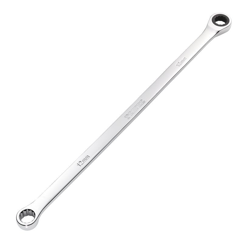 Draper HI-TORQ Metric Extra-Long Double Ring Ratchet Spanner, 12mm DRA-27767