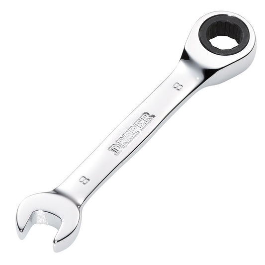 Draper HI-TORQ Metric Stubby Ratchet Combination Spanner, 8mm DRA-27840