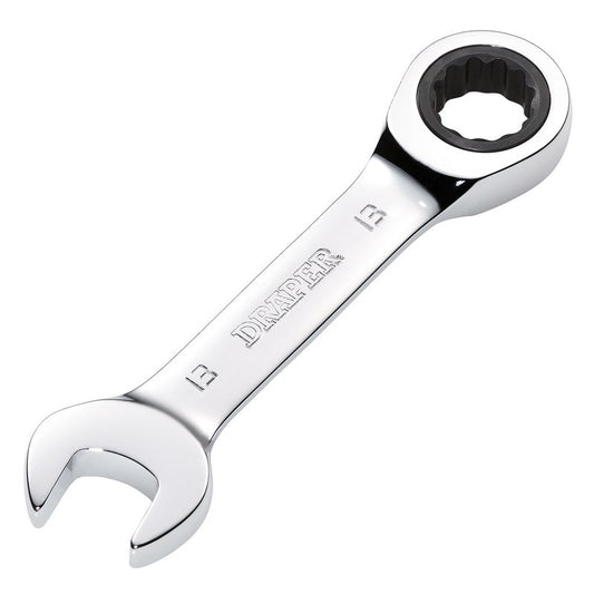 Draper HI-TORQ Metric Stubby Ratchet Combination Spanner, 13mm DRA-27891