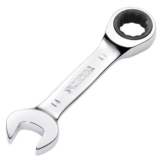Draper HI-TORQ Metric Stubby Ratchet Combination Spanner, 14mm DRA-27895