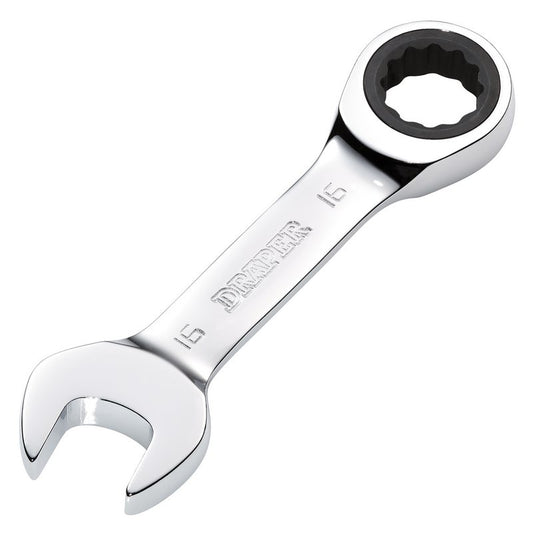 Draper HI-TORQ Metric Stubby Ratchet Combination Spanner, 16mm DRA-27911