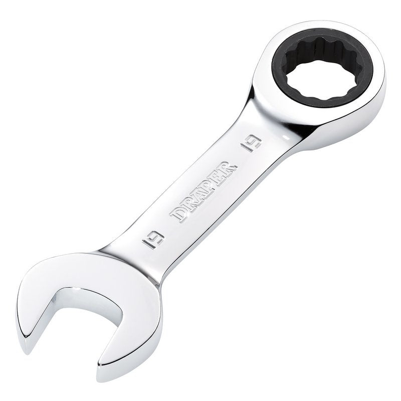 Draper HI-TORQ Metric Stubby Ratchet Combination Spanner, 19mm DRA-27930