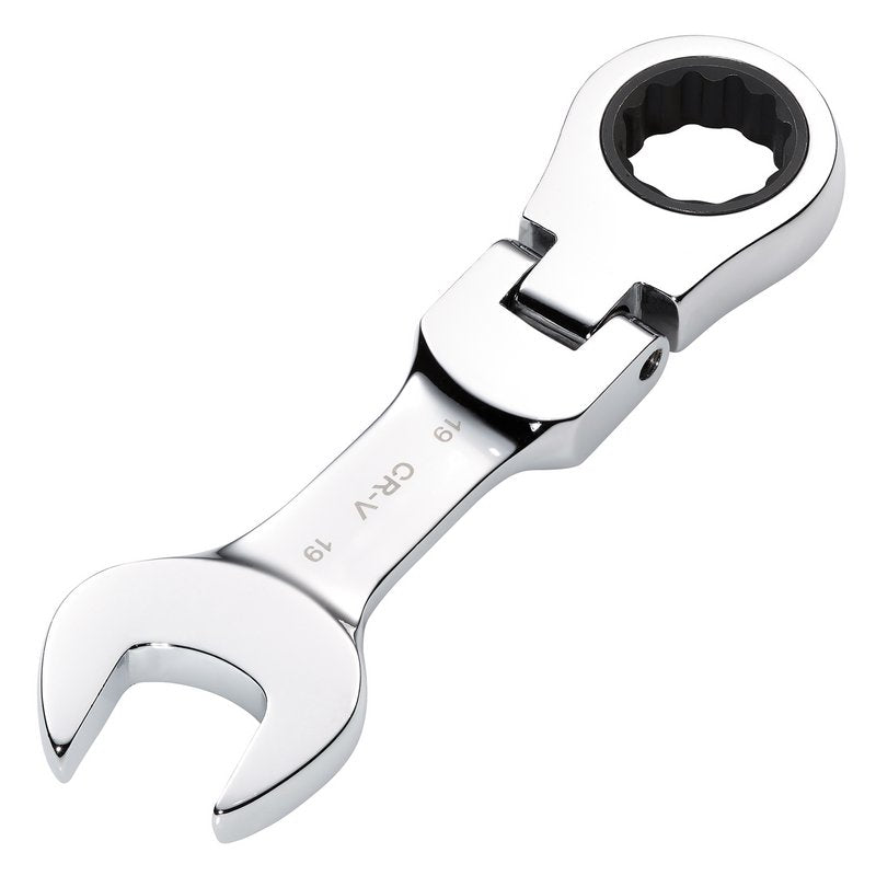 Draper HI-TORQ Metric Stubby Flexible Head Ratchet Combination Spanner, 19mm DRA-27981