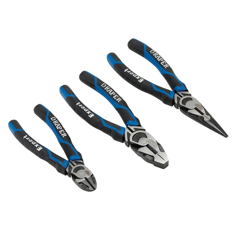 Draper Expert High Leverage Plier Set, Blue (3 Piece) DRA-28033
