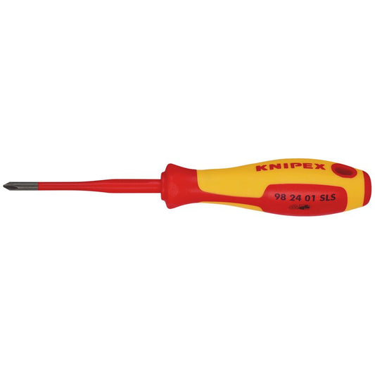 KNIPEX 98 24 01 SLS VDE Insulated Plus/Minus Screwdriver, PH/S1 x 80mm DRA-28055