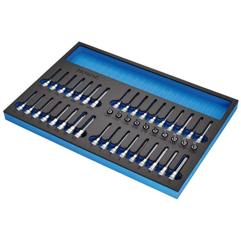 Draper BUNKER Resi-Torx, Hexagon, Multi-Tooth/Spline, Ribe Socket Set, 3/8" Sq. Dr. in EVA Foam Inlay DRA-29447