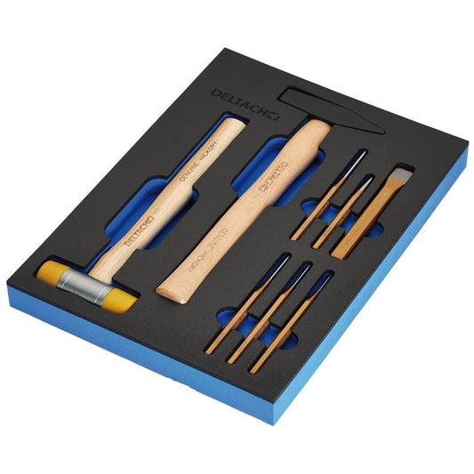 Draper BUNKER Hammer and Pin Punch Set in EVA Foam Inlay (8 Piece) DRA-29715