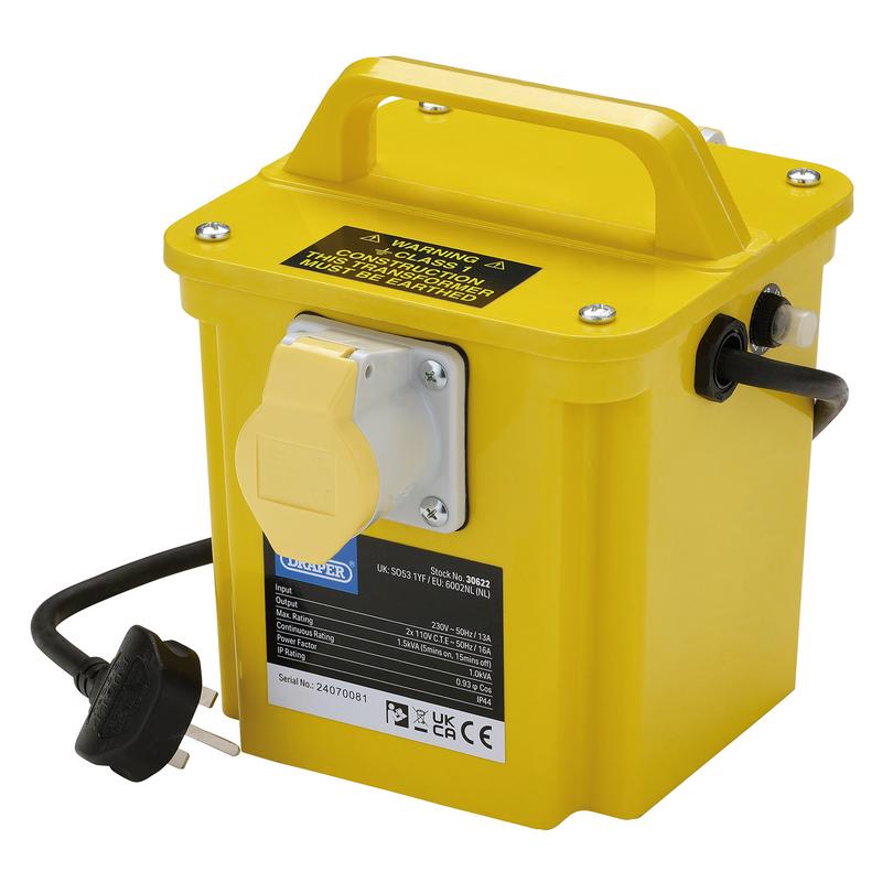 Draper 110V Portable Transformer, 1.5kVA DRA-30622