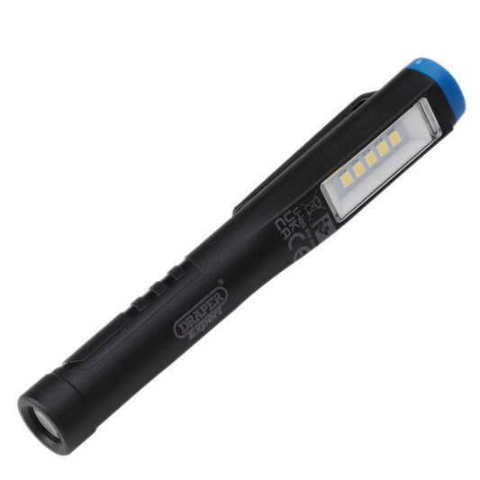 Draper Expert SMD LED USB Rechargeable Pen Light, 1W, 150 Lumens, USB-C Cable Supplied DRA-31098