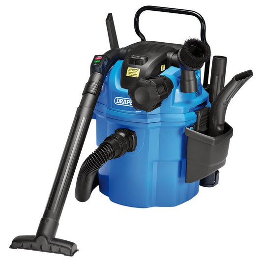 Draper 230V Wall Mounted Wet and Dry Vacuum Cleaner, 1500W DRA-36313