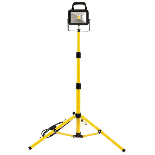 Draper 230V COB LED Slimline Worklight with Tripod, 20W, 1,300 Lumens - Discontinued DRA-66053