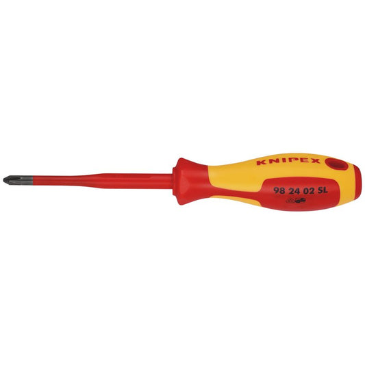 KNIPEX 98 24 02 SL VDE Insulated Phillips Screwdriver PH2 x 100mm - Slim DRA-72453