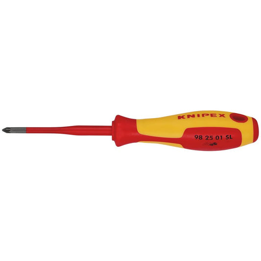 KNIPEX 98 25 01 SL VDE Insulated Pozidriv Screwdriver, PZ1 x 80mm - Slim DRA-72455