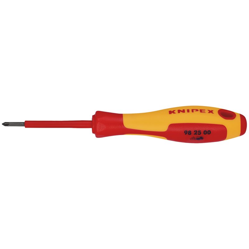 KNIPEX 98 25 00 VDE Insulated Pozidriv Screwdriver, PZ0 x 60mm DRA-76807