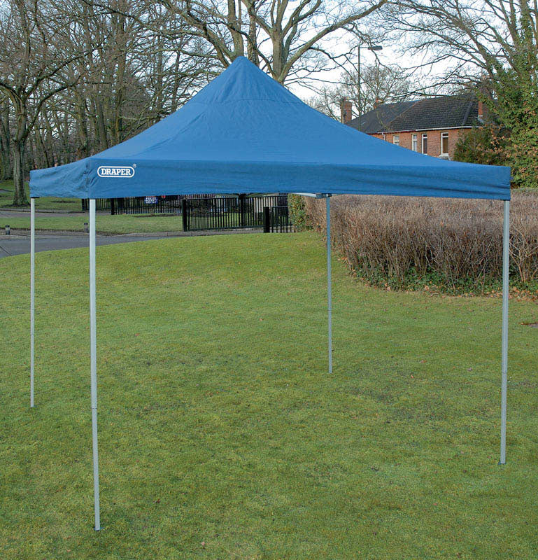 Draper Folding Gazebo, 3 x 3m, Blue DRA-76942