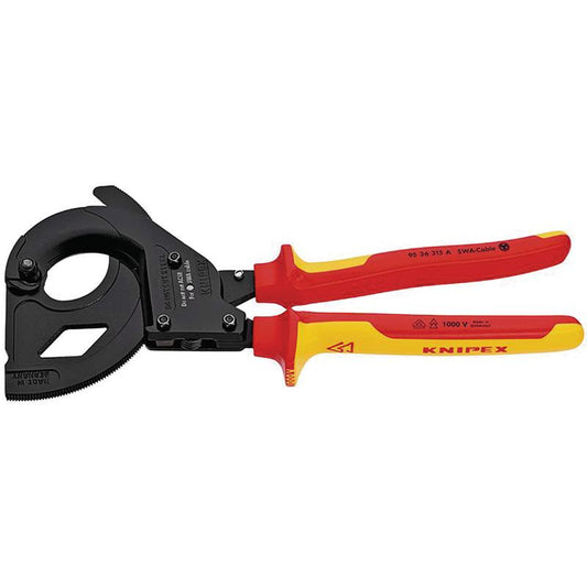 KNIPEX 95 36 315 A VDE Cable Cutter, Ratchet Action for SWA Cables, 315mm DRA-85552