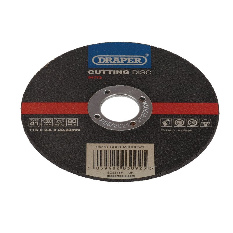 Draper Metal Cutting Disc, 115 x 2.5 x 22.23mm DRA-94773