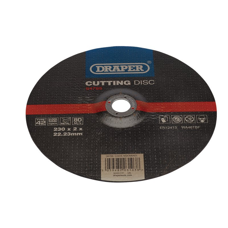 Draper DPC Metal Cutting Disc, 230 x 2 x 22.23mm DRA-94785