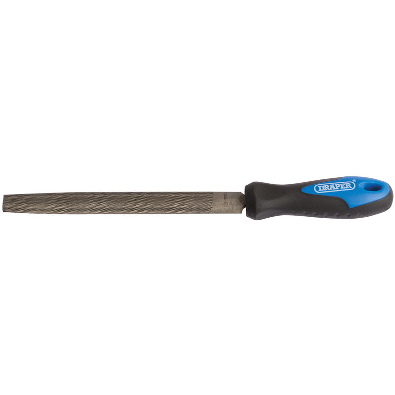 Draper Soft Grip Engineer's Half Round File and Handle, 150mm DRA-00009