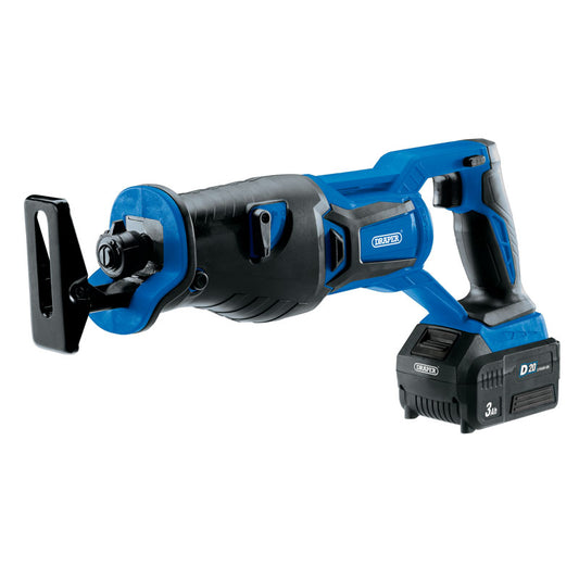 Draper D20 20V Brushless Reciprocating Saw with 1x 3Ah Battery and Fast Charger DRA-00593