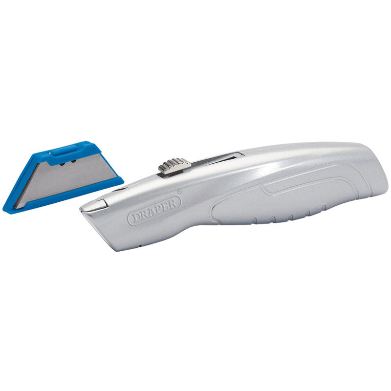 Draper Retractable Trimming Knife with 5 Spare Blades DRA-02890