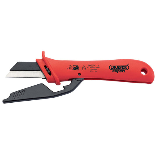 Draper VDE Approved Fully Insulated Cable Knife, 180mm DRA-04616
