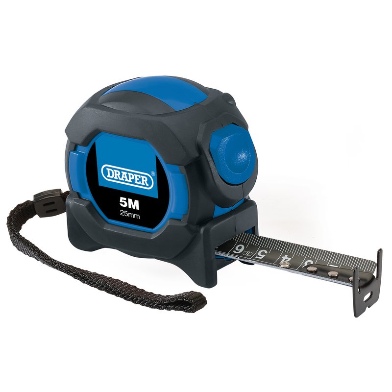 Draper Auto Lock Measuring Tape, 5m/16ft, 25mm DRA-04751