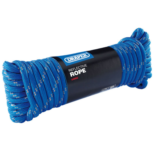 Draper Reflective Polypropylene Rope, 15m x 9mm DRA-04882