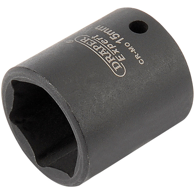 Draper Expert HI-TORQ® ; 6 Point Impact Socket, 1/4" Sq. Dr., 15mm DRA-05062