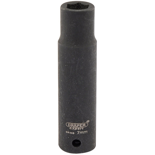 Draper Expert HI-TORQ® ; 6 Point Deep Impact Socket, 1/4" Sq. Dr., 7mm DRA-05185