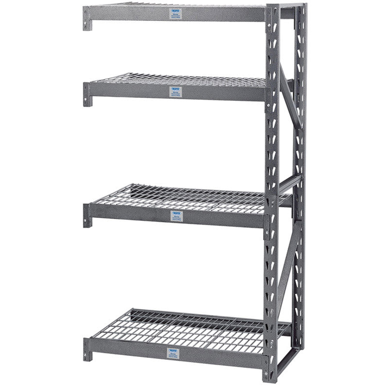 Draper Expert Heavy Duty Steel 4 Shelving Extension Unit, 1040 x 610 x 1830mm DRA-05231