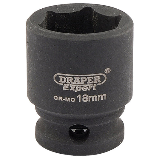 Draper Expert HI-TORQ® ; 6 Point Impact Socket, 3/8" Sq. Dr., 18mm DRA-06878