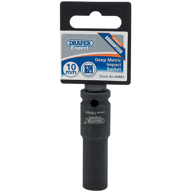 Draper Expert HI-TORQ® ; 6 Point Deep Impact Socket, 3/8" Sq. Dr., 10mm DRA-06883