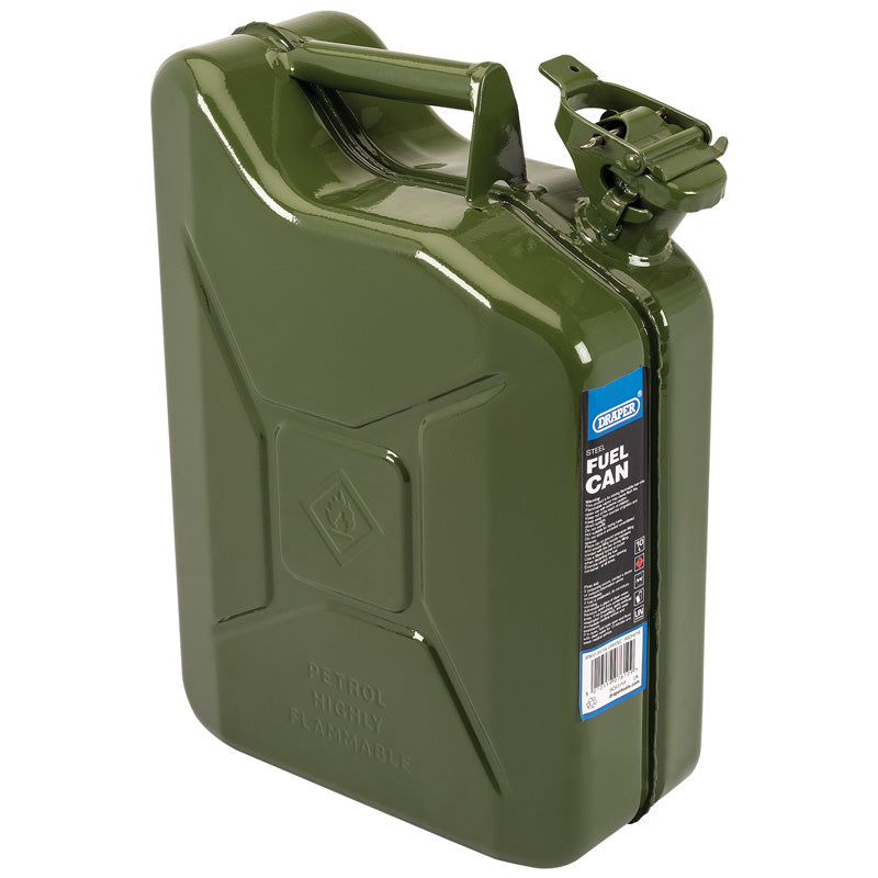 Draper Steel Fuel Can, 10L, Green DRA-07610